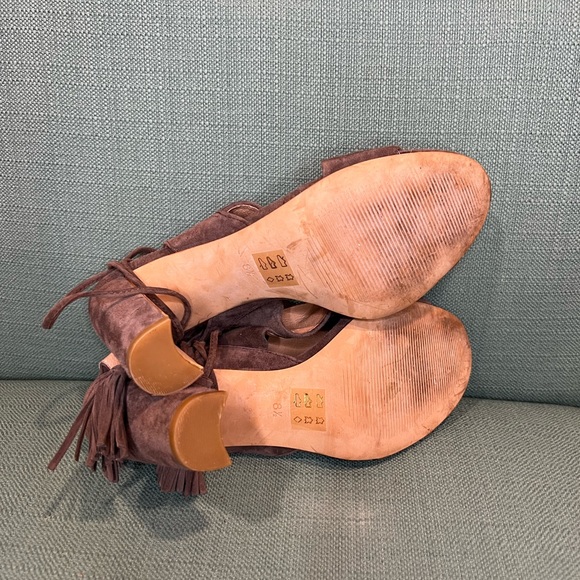 Madewell Octavia tassel sandals taupe suede women’s size 8.5 GUC - Picture 7 of 7